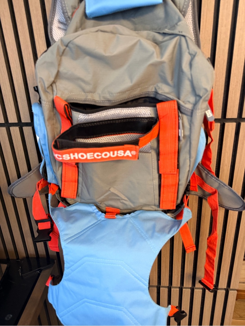 DC Light Blue and Red Ride-Along backpack - Picture 5 of 5